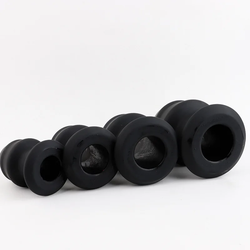 Black Silicone Plug Anal Oco, Expansor de Speculum, Estimulador Anal, Dilator Ânus, Masturbação Sex Toys, Rolha Anal, Adultos, 1 Pc