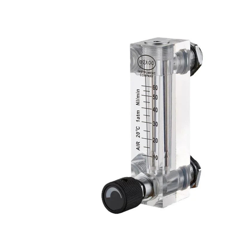 

G 1/4" BSP Female M18 Panel Float Flowmeter Gas Liquid Air Flow Meter Rotameter With Control Valve