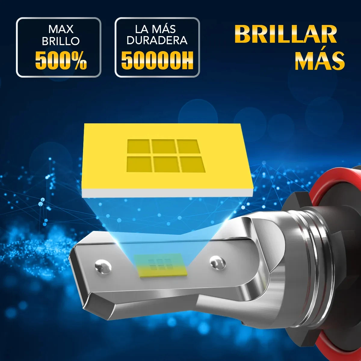 2 قطعة H7 H4 H1 H3 9006 9005 PSX24W السوبر مشرق CSP سيارة الضباب مصابيح كهربائية H11 H8 100W 12000K 6000K 3000K CSP سيارة LED مصباح 12V X3