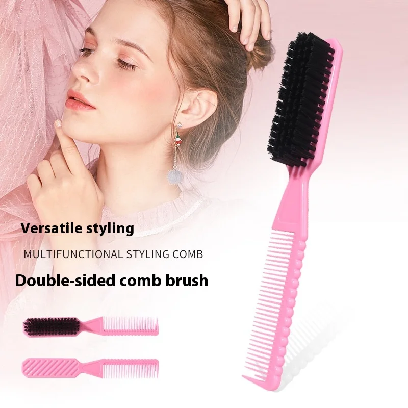 1PC Barber Neck Duster Vintage Style Nylon Bristles2 in 1 Dual Side Brush for Hair Trimming Cleaning Mustache Beard Styling Tool