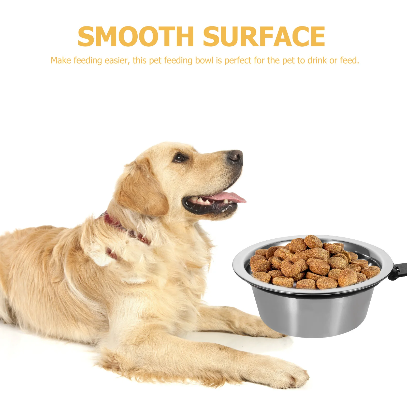 

1 set 1 Set Of Elevated Dog Bowls Stainless Steel Raised Cat Food Pet Feeding Bowl For Large Medium Small Dogs Cats Wall Mounted