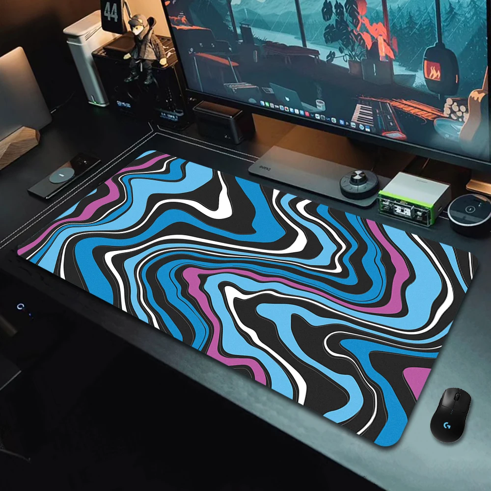 Imagem -01 - Bonito Grande Jogo Mouse Pad Xxl Computador Gamer Teclado Esteira do Rato Estratos Líquido Estender Mousepad para Almofadas de Mesa de Computador 900x400 mm bonito grande jogo mouse pad xxl computador gamer teclado esteira do rato estratos liquido estender mousepad para almofadas de mesa de computador 900x400 mm 01
