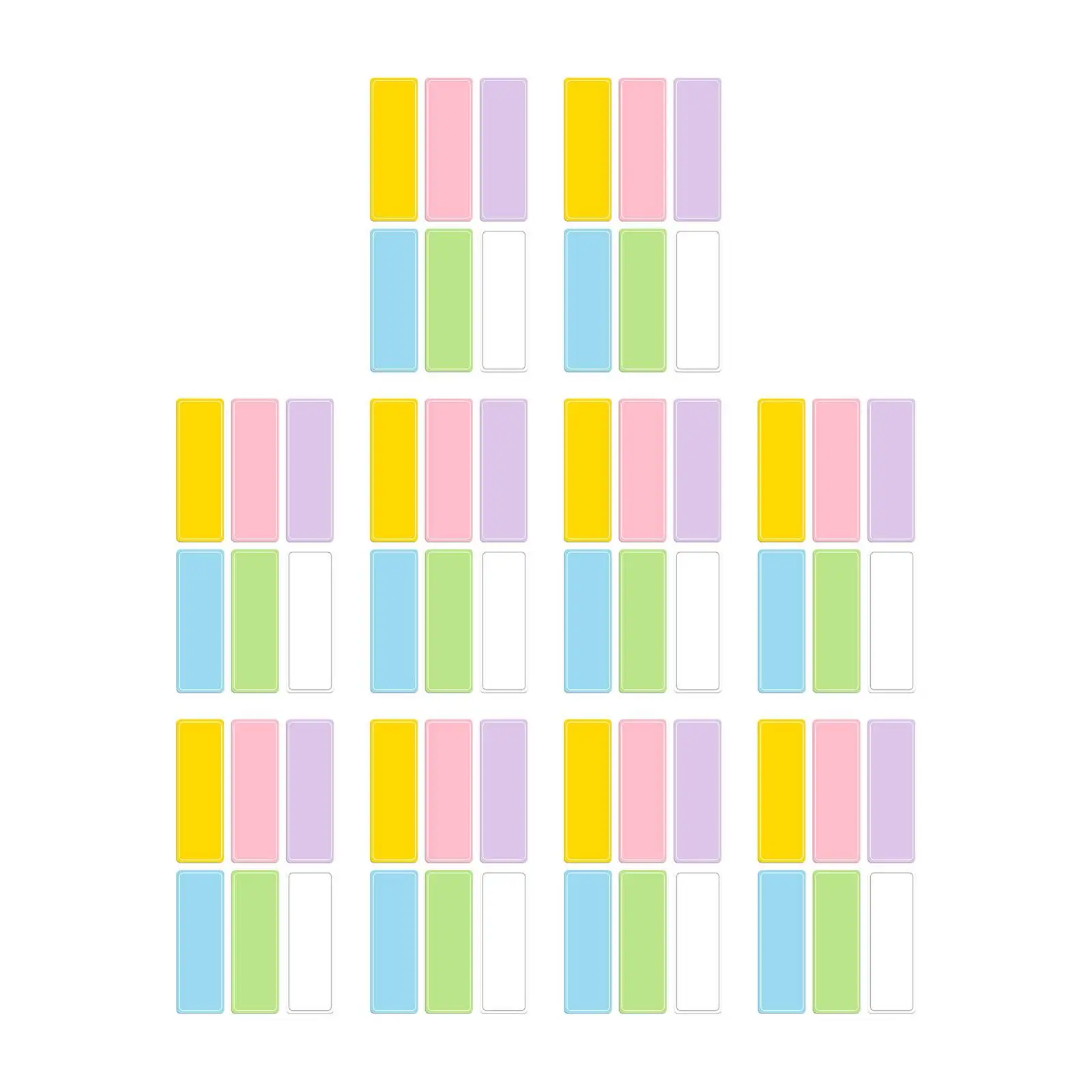 6x ملاحظات لاصقة، ملصقات كتابة لوحة مذكرة متنوعة للمكتب أو العمل، كتابة سلسة مقاومة للماء، ملاحظات كتاب متينة