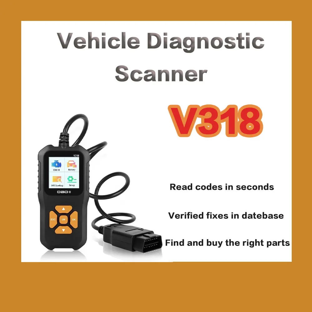

Автомобильный сканер OBD2 V318 — многоязычный считыватель кодов неисправностей с цветным экраном