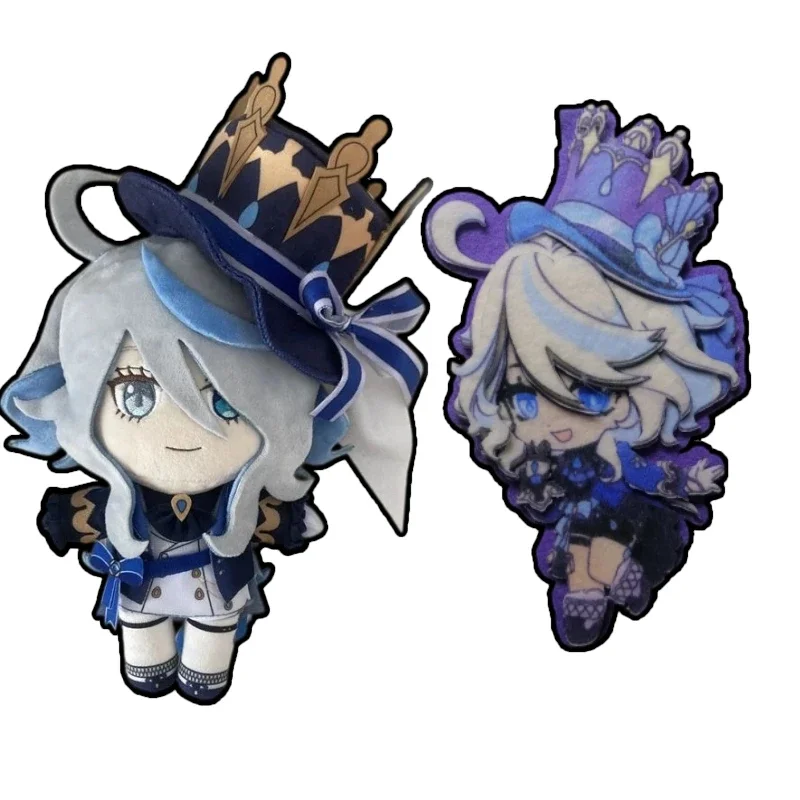 Cartoon Genshin Impact Furina Plush Doll Cute Anime Game Stuffed Figure Collectible For Genshin Fans Home Display Gift