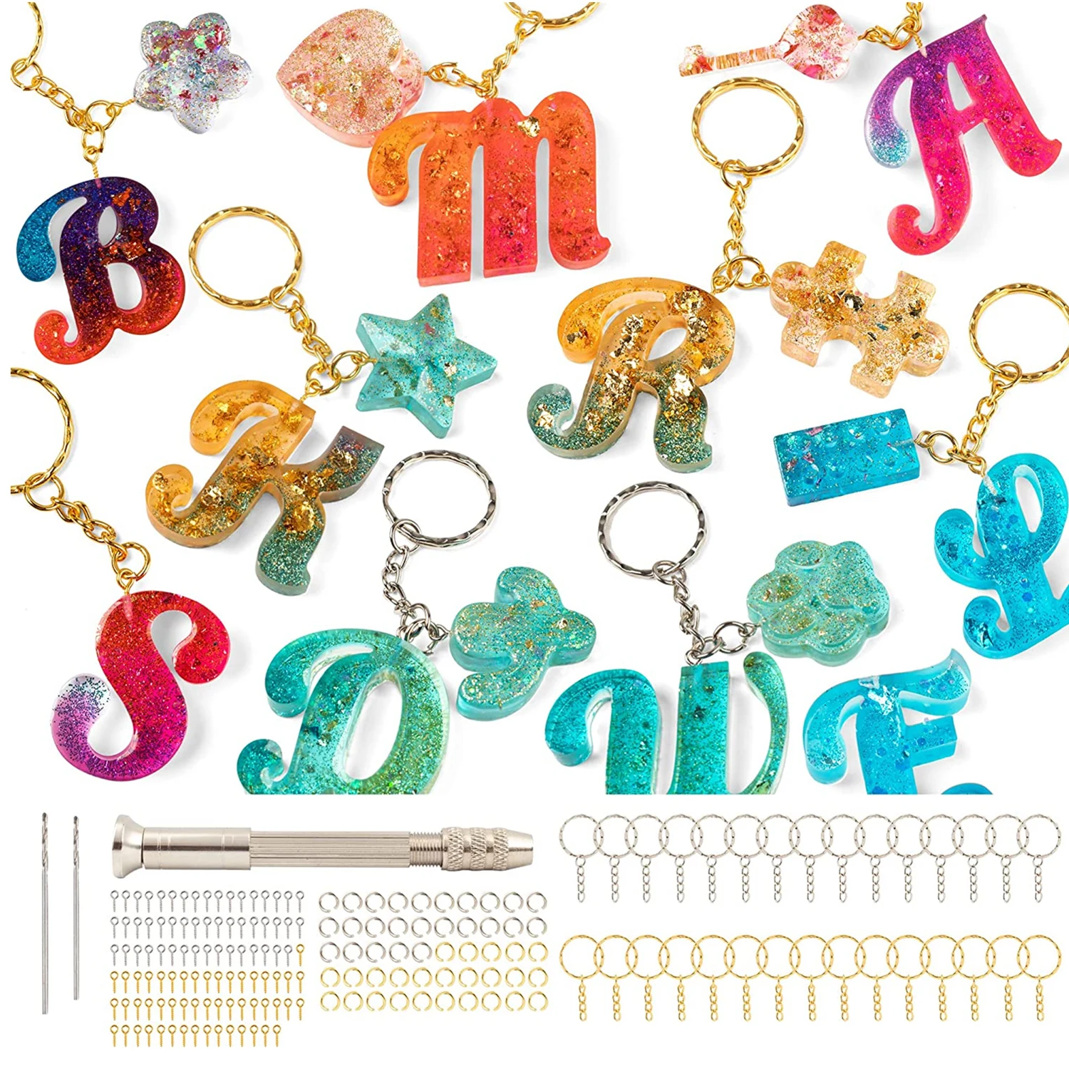 

Silicone Alphabet Resin Molds Letter Number Keychain Ornament Mould Epoxy Casting Mold Jewelry Earring Pendants Making Deco Tool