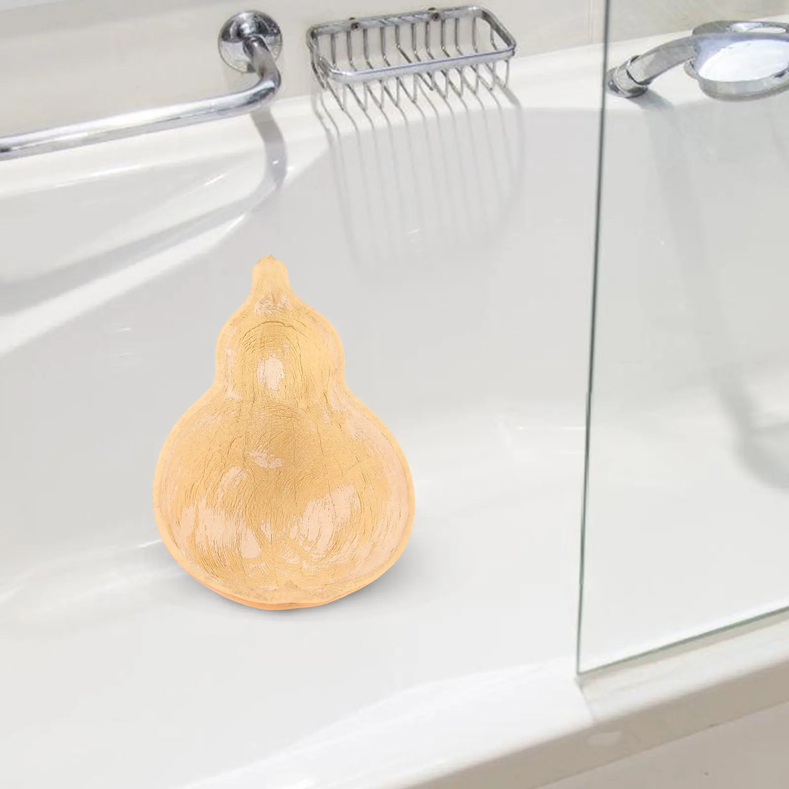 Gourd Water Ladle Handcrafted Half Gourd Dipper for Bathing Cooking Cleaning Fruits Vegetables Comfort Grip Wear Resistant