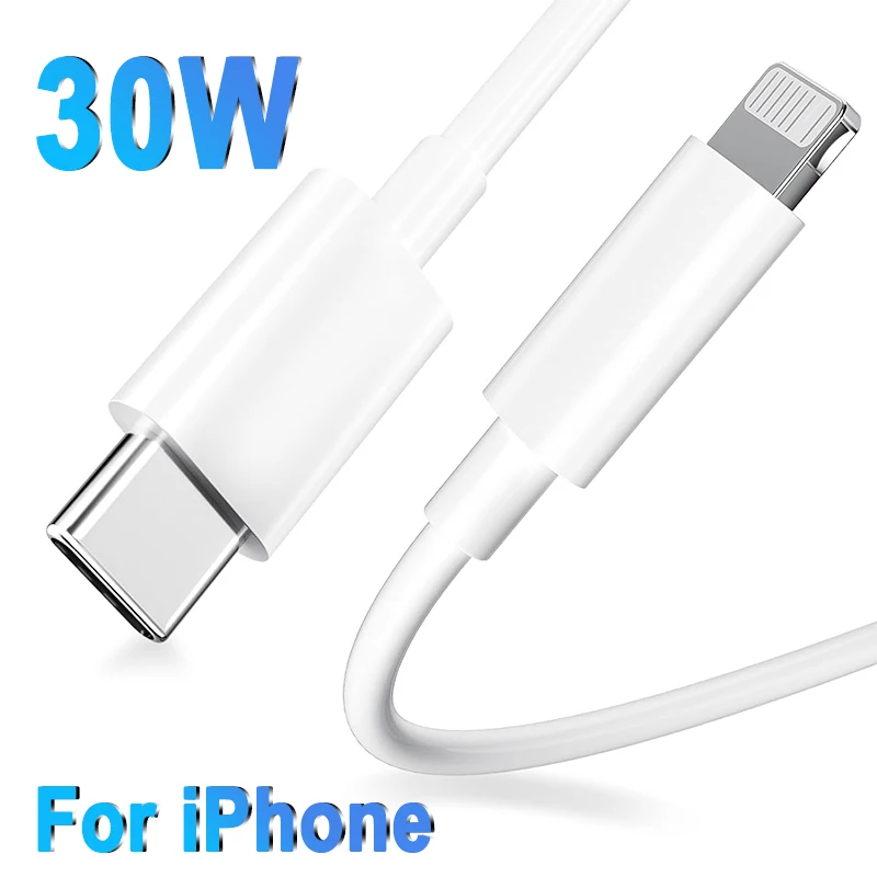 USB Type C 30W Fast Charging Cable For Apple iPhone 14 13 12 11 XR X XS USB C To IOS Quick Charger Data Cable Phone Accessories