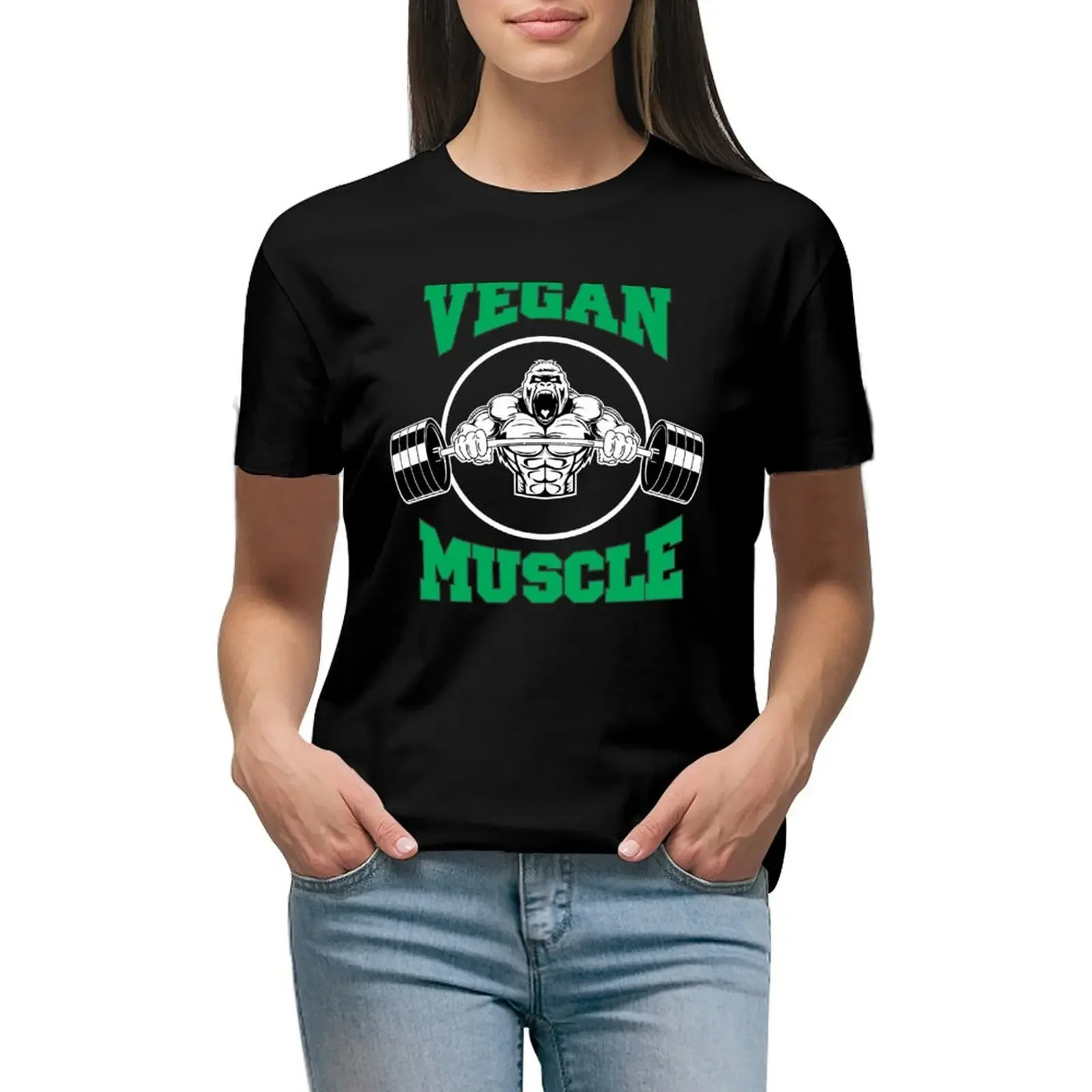 

Vegan Muscle Gym Vegan Lifestyle T-Shirt customs design your own oversized blacks summer clothes for Women