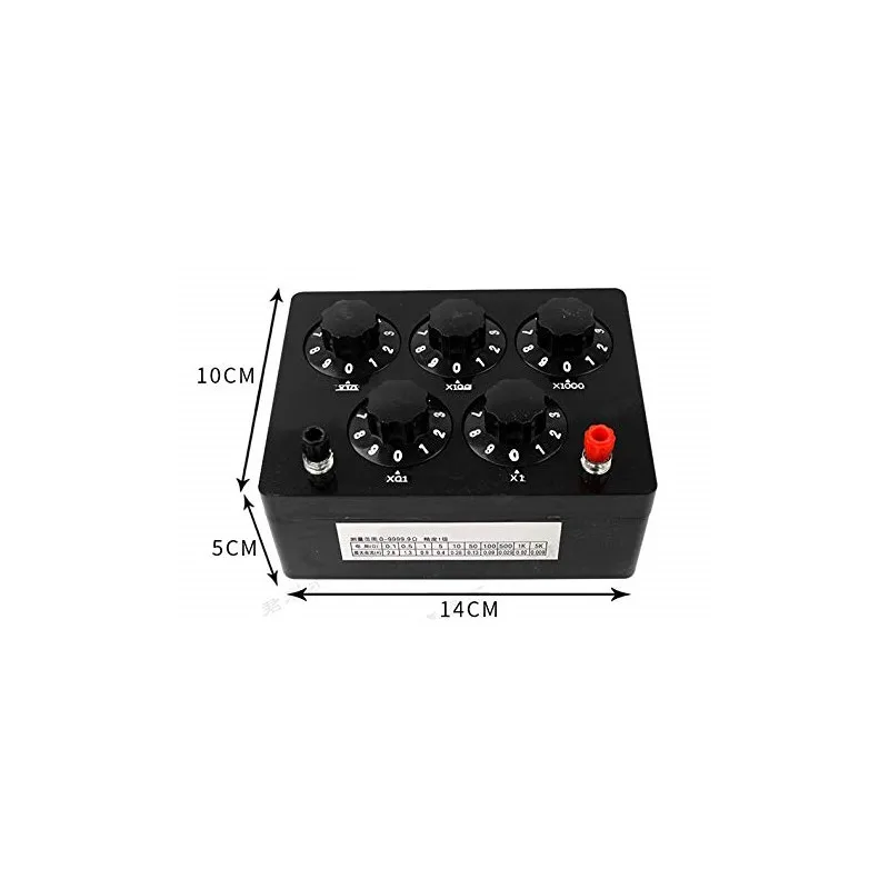 Resistance Box 0-9999.9Ω Adjustable Lab Resistor Substitution Box Precision 1W Variable Knob Switch Decade Boxes