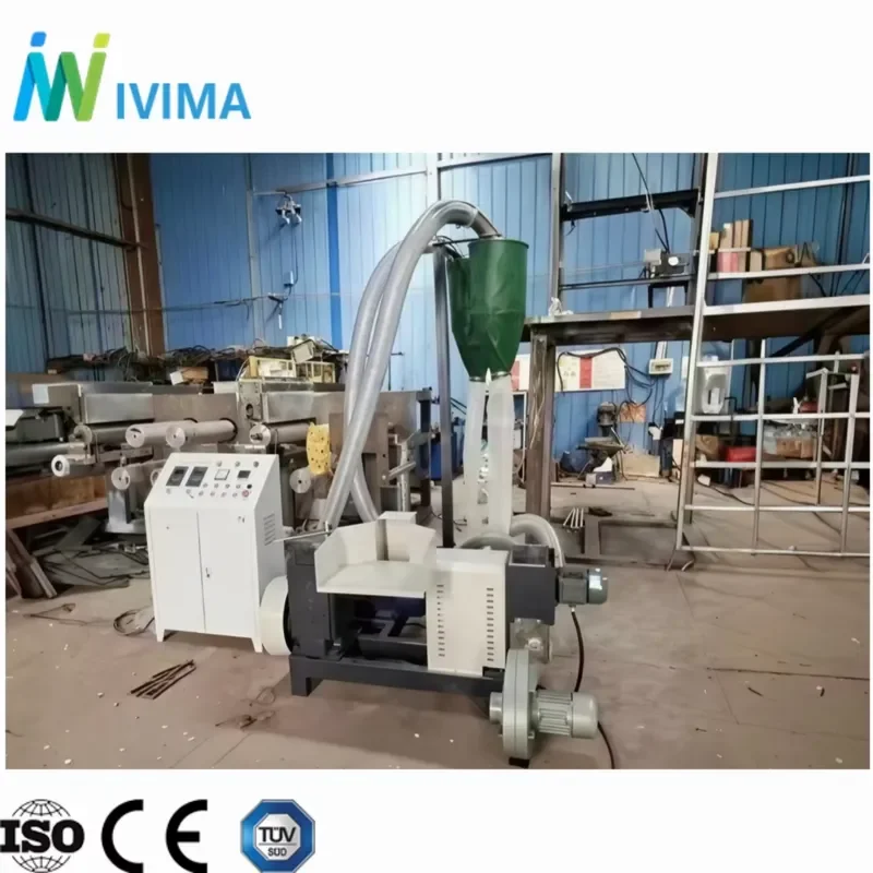 Recycling Machine 2026 50kg/h Small Scale Mini Type Low Temperature Plastic Granulator Machine for Recycling Waste Clean PE