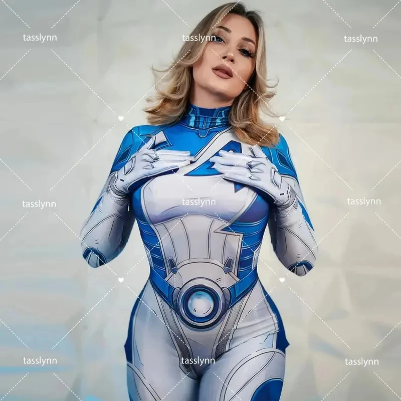 

★Halloween Cosplay Costume Anime Women Sue Storm s Invisible Woman Bodysuit Gee ♥ All corners of the country