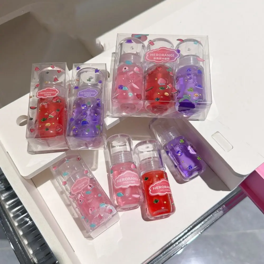 天然保湿フルーツリッププロテクションオイル保湿高光沢リップスティック非粘着性リップグロス女性