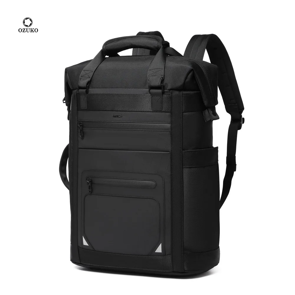 OZUKO Business Backpack Men's Large-Capacity Laptop School Bag Commuter Travel Backpack High-End