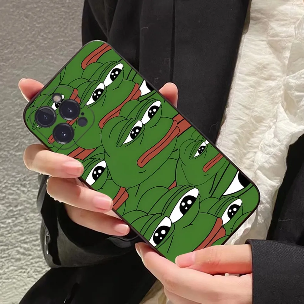 Funny Sad Frog pepe meme Phone Case For iPhone 15 14 11 12 13 Mini Pro XS Max Cover 6 7 8 Plus X XR SE 2020 Funda Shell