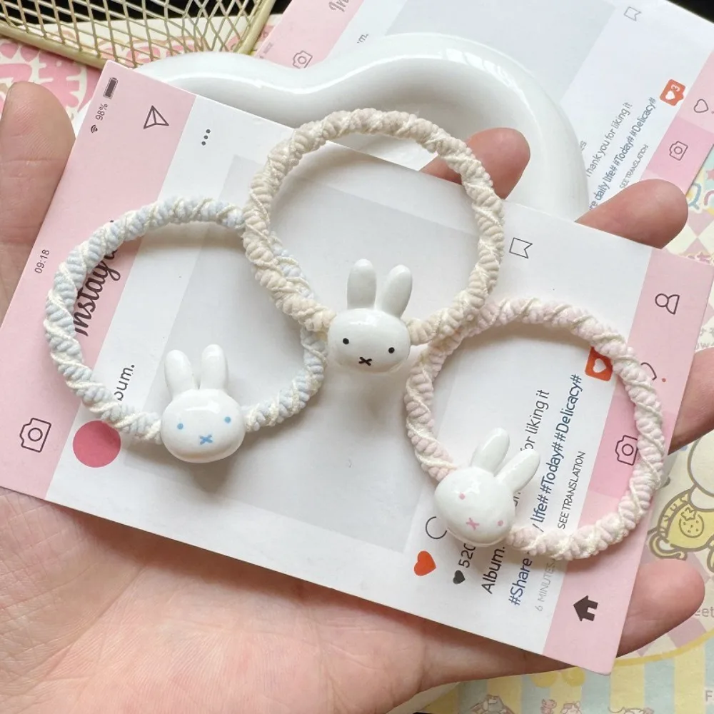 Süßes Miffy Rabbit Cartoon Haarseil im Ins-Stil, supersüßes Mädchen, süßes Haarseil, Paar, beste Freundin, Haarband, Gummiband, Geschenk