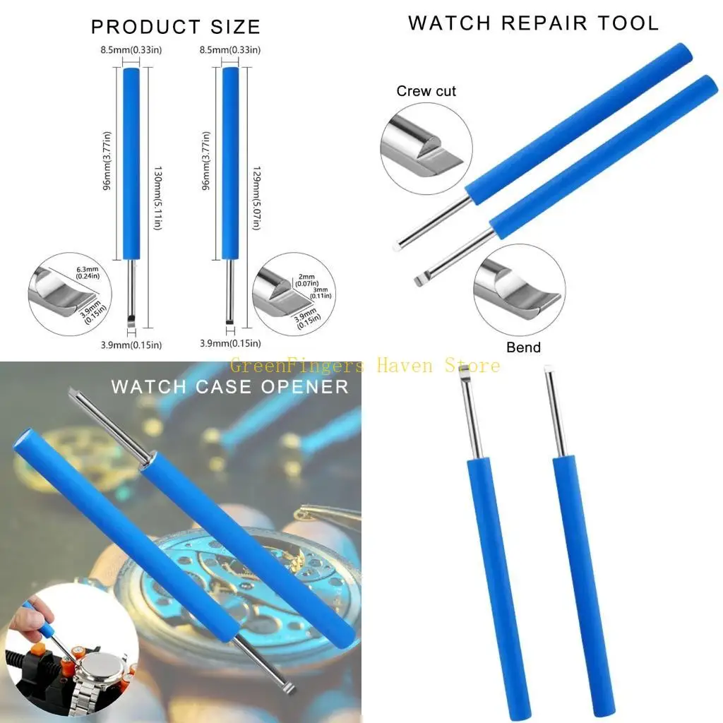 

F68D 2Pcs Watch Back Case Opener Clock Watch Battery Change Press Back Case Remover