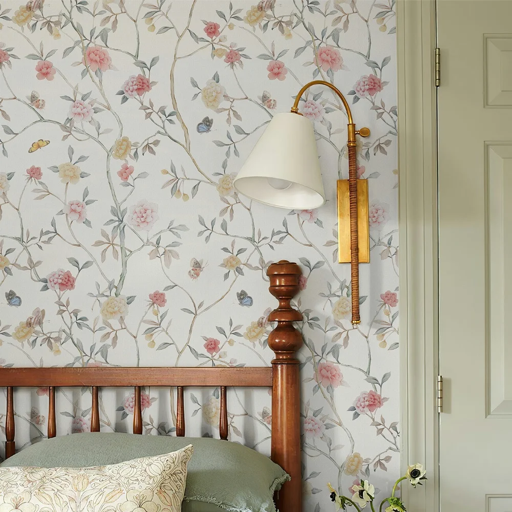 

Simple Floral Self-adhesive Wallpaper Modern Flower PVC Waterproof Wall Stickers Peel and Stick Wallpapers Home Decoration