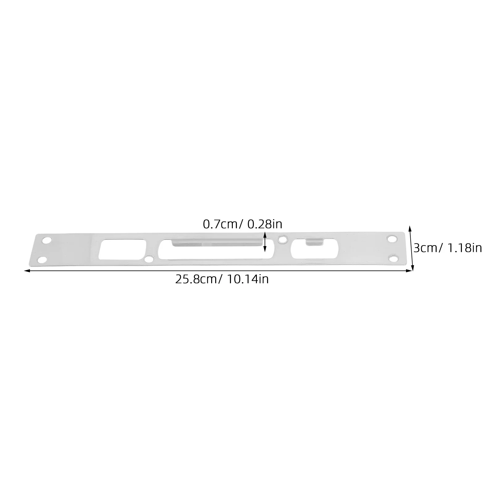2Pcs Deadbolt Strike Plate Stainless Steel Door Lock Body Replacement Heavy Duty Front Door Reinforcement Security Metal Strike