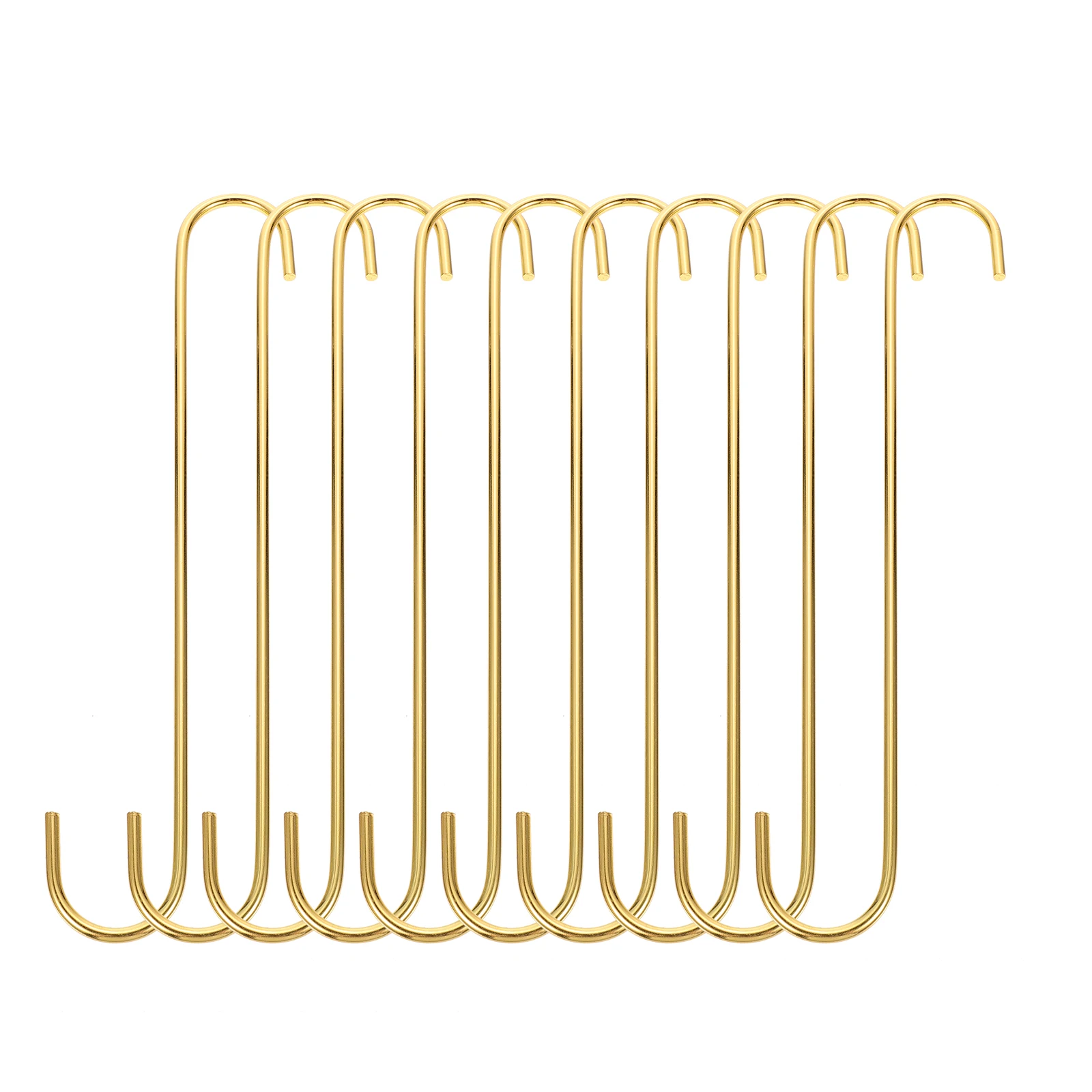 

10pcs Iron S Hooks for Hanging Flower Pots Plants Round Planter Garden Long Sleek Minimalist Home Outdoor Decor