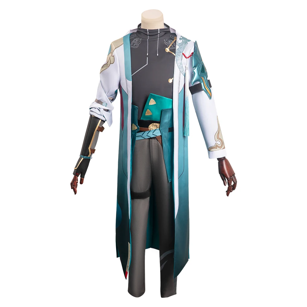 Anime Danheng Cosplay Costume pour hommes, jeu Honkai Star Rail Py Play Outfits, manteau masculin, pantalon, perruques noires, ensemble de fête d'Halloween trempé