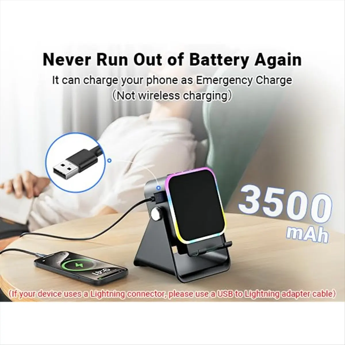 مكبر صوت عالي التعريفي مع حامل هاتف 5 في 1 صوت بلوتوث لاسلكي، هدايا عيد ميلاد للرجال والنساء #5