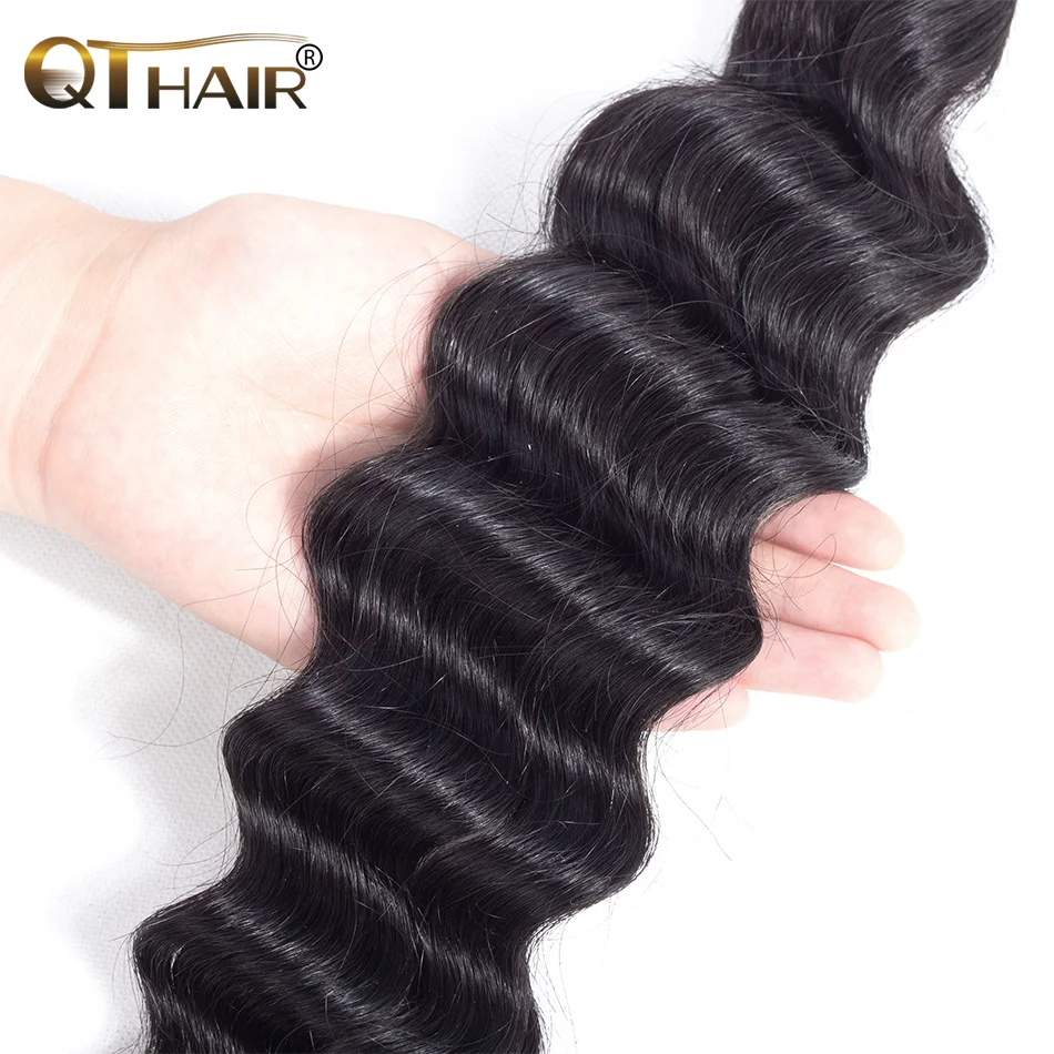 Loose Deep Wave 3 Bundles Brazilian Human Hair Weave Bundles Remy hair Mais Wave 8-40 inch Fast Shipping 1/3 /4 Bundles QThair