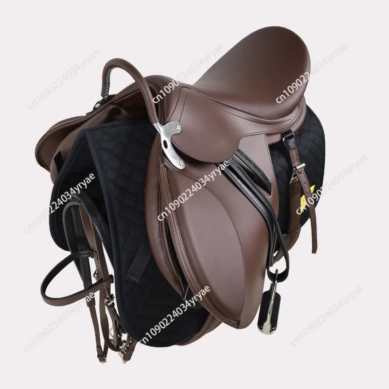 saddle, riding saddle Full set of accessories Light saddle Equestrian saddle Soft and comfortable Equestrian supplies