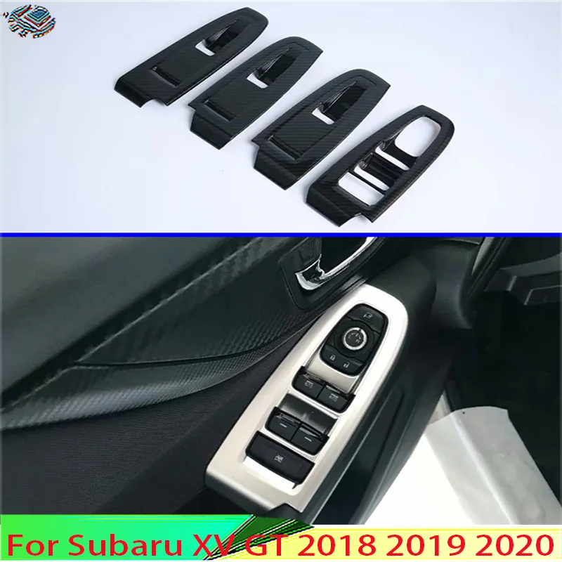 

Для Subaru XV GT 2018 2019 2020 автомобильные аксессуары ABS хромированная крышка подлокотника двери, окна, панель переключателя, накладка, гарнир
