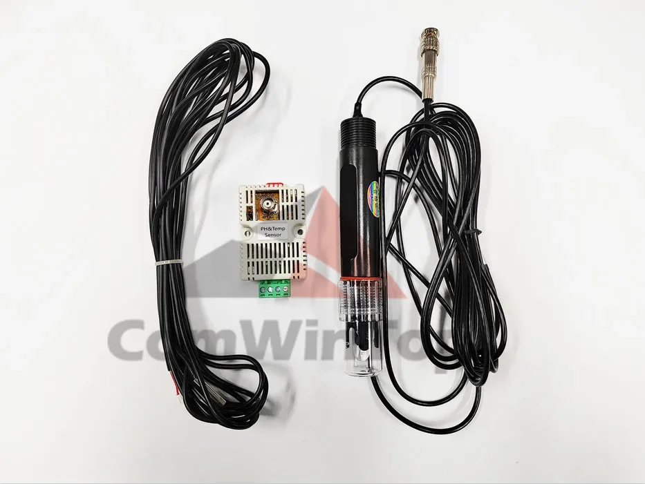 물 PH 온도 트랜스미터 감지 센서 모듈 전압 0-5V 0-10V 4-20mA RS485 출력 PH 센서 PH 전극 BNC
