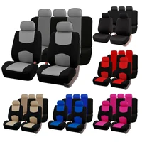 Funda Universal para asiento de coche, funda de tela de poliéster para asiento de coche, moda para las cuatro estaciones, 9 Uds.