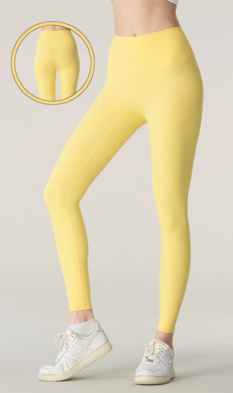 

Women Sports Comfort Naked Sensation No Show Seam Yoga Pants High Waist Butt Lifting Quick Dry Tights Sport Yoga Fitness Pants