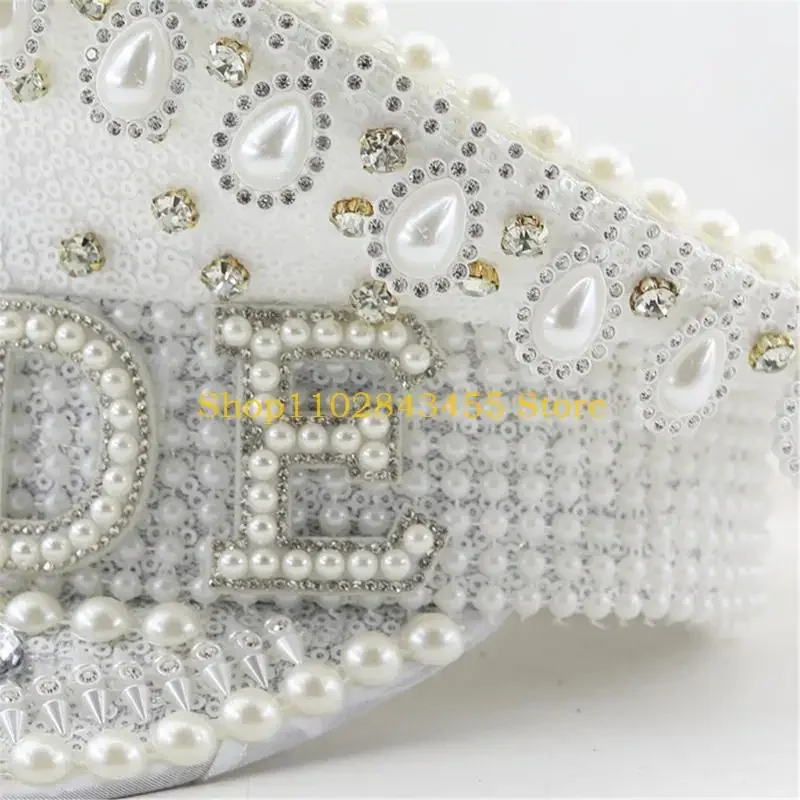 

49MC White Hat Adult Hat Carnivals Party Costume Bride Wedding Hat Captain Teenagers Wedding Supplies
