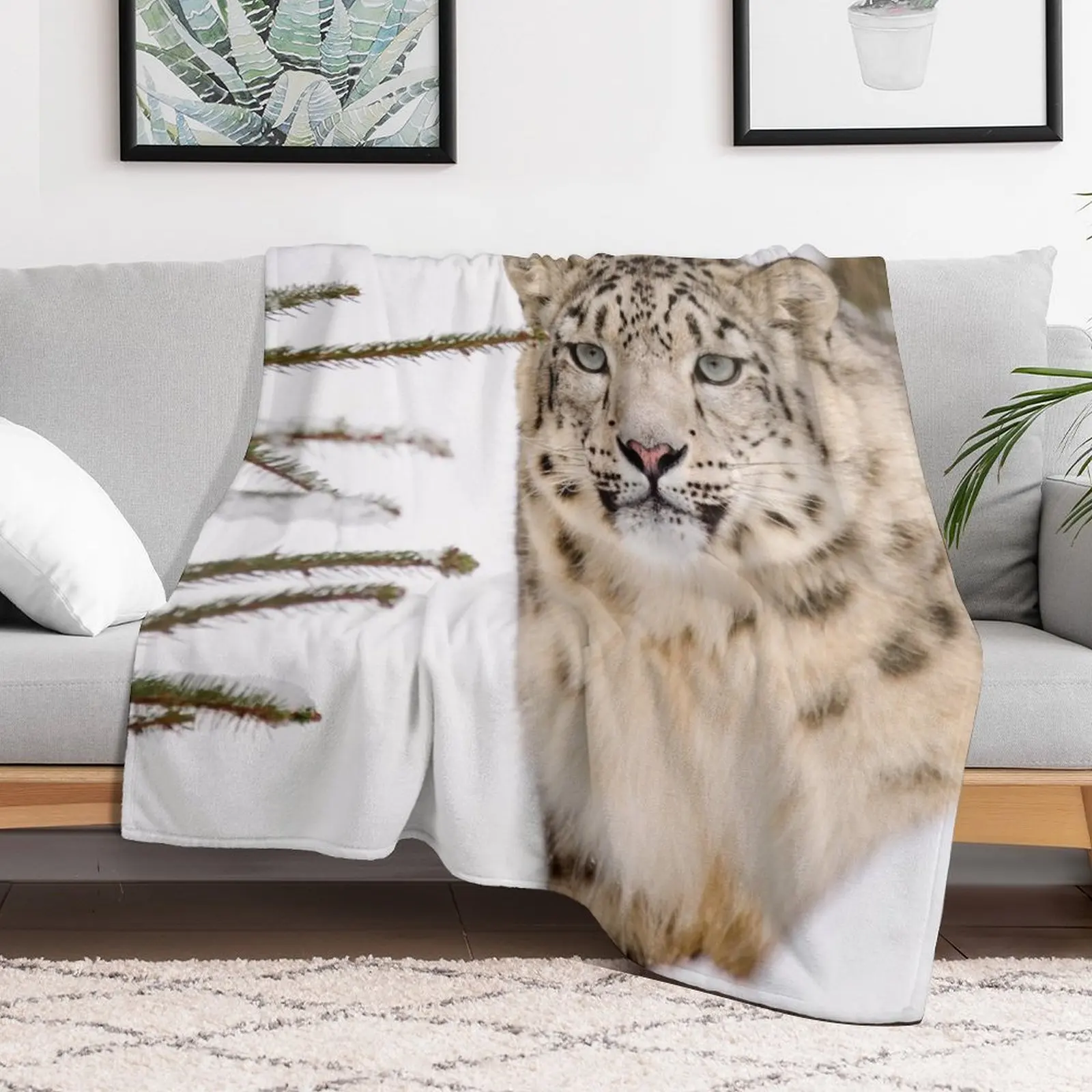 Snow Leopard #14 Throw Blanket Baby Giant Sofa Blankets