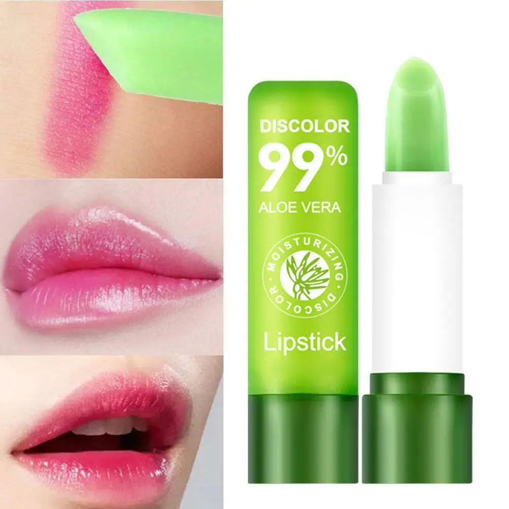 2pcs Color Changing Lip Balm Natural Aloe Veras Lipstick Long Lasting Moisturizing Makeup Cosmetics For Women New