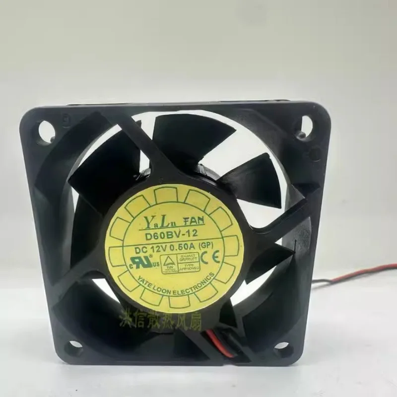 NEW CPU Cooler Fan for D60BV-12 6025 12V 0.50A 6CM Fan 60*60*25MM