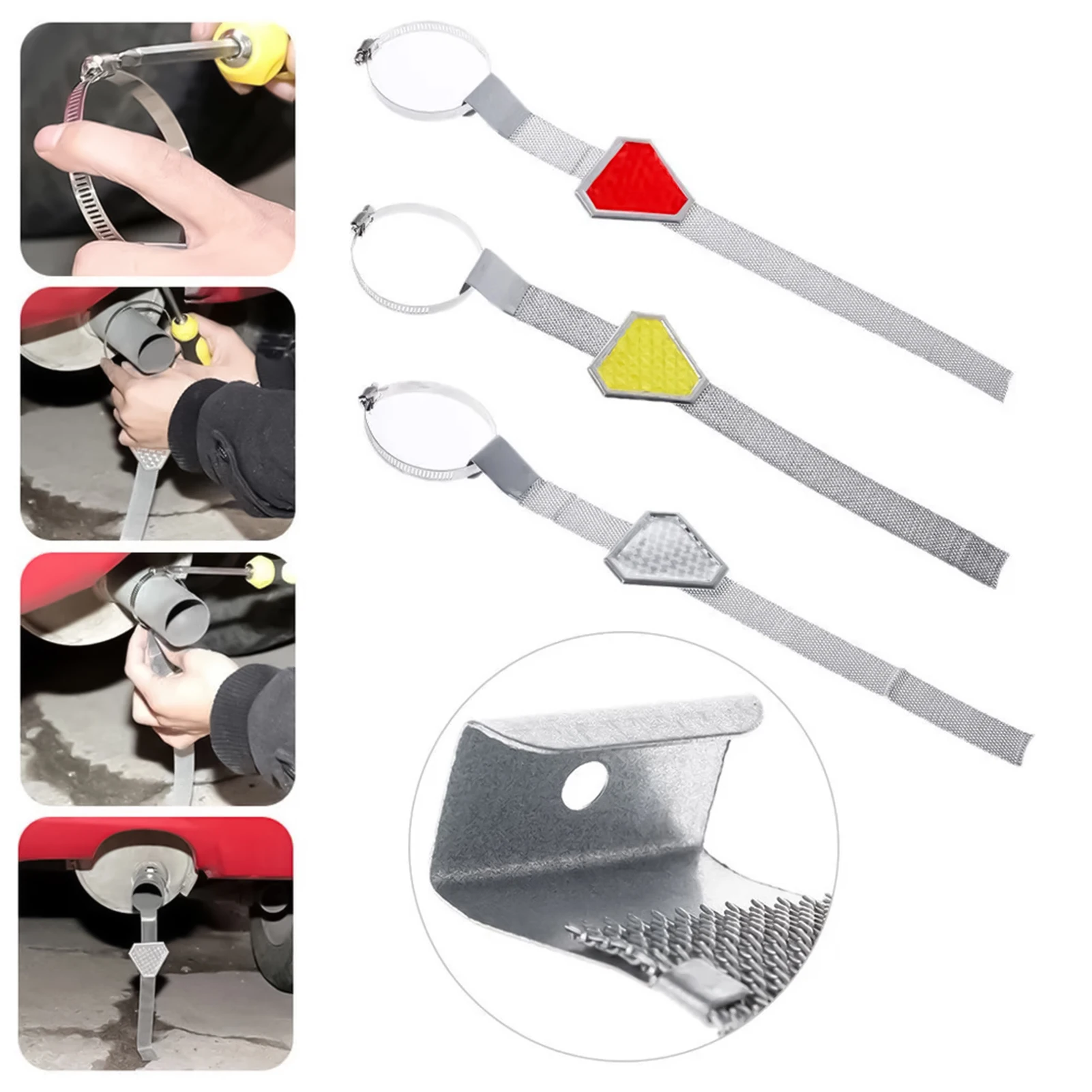 1Pcs Car Anti Static Ground Wire Strap Reflective Warning Metal Earth Belt for Vehicle Truck SUV Anti-Static Supplies
