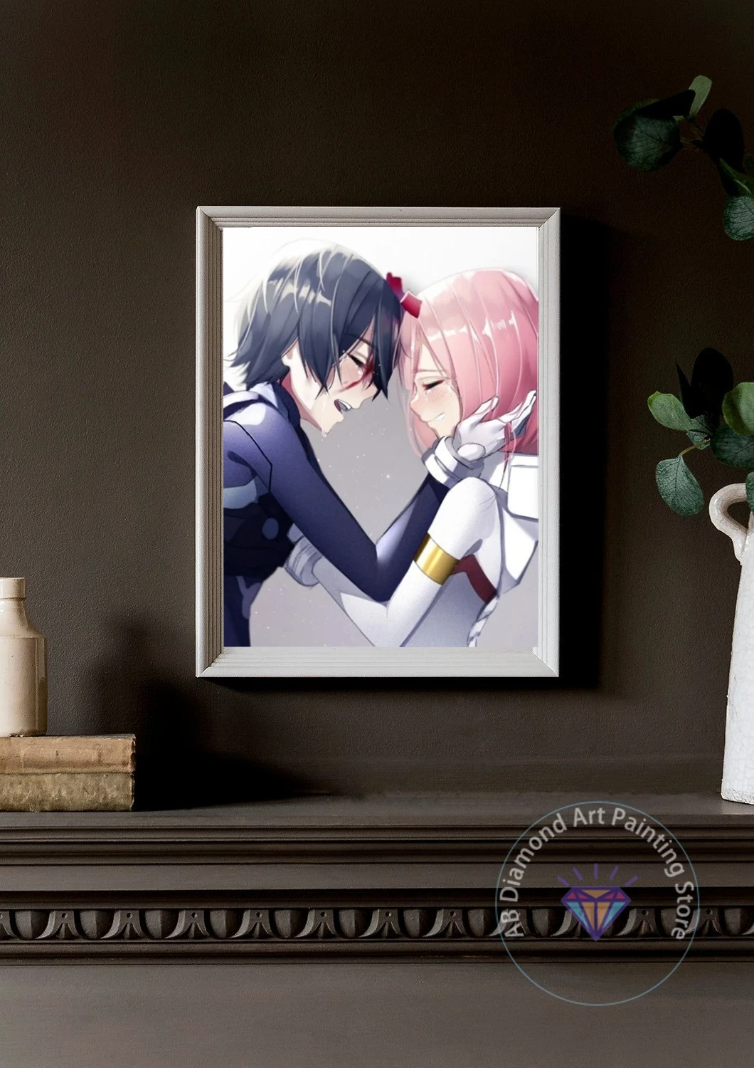 Japanese Anime DARLING in the FRANXX HIRO 02 Diamond Painting Cartoon Mosaic Embroidery Cross Stitch Kit Cute Room Decoration