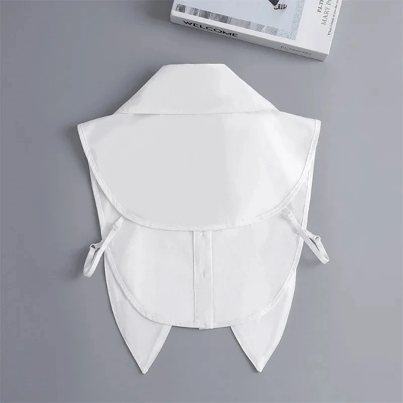 Girls Front Ties Fake Collar Removable Shirt Women Detachable Shirt Collar Bowknots Neckwear Tie Faux Col