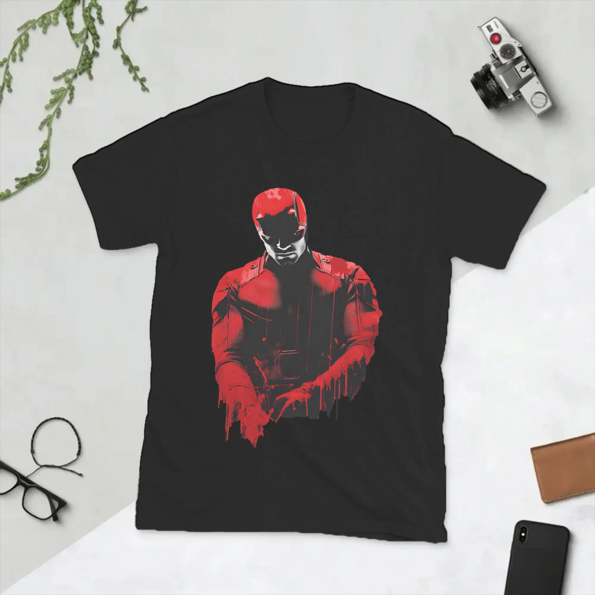 Vintage Daredevils Anime Cartoon T-Shirt for Men Round Neck Pure Cotton T Shirts  Short Sleeve Tees Party Clothes