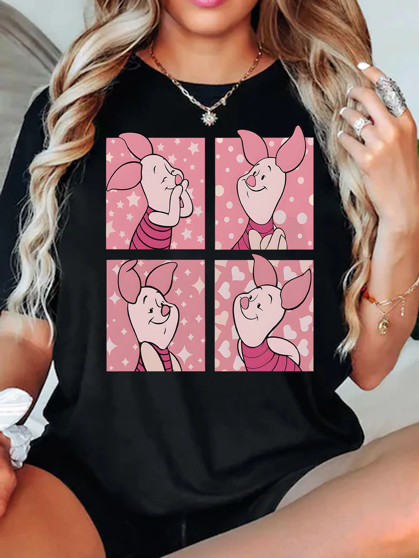 

Cartoon Halloween Graphic Printing Summer Autumn Winter Cotton Men's and Women's T-Shirts Short Sleeves Luxury Outdoor Sports