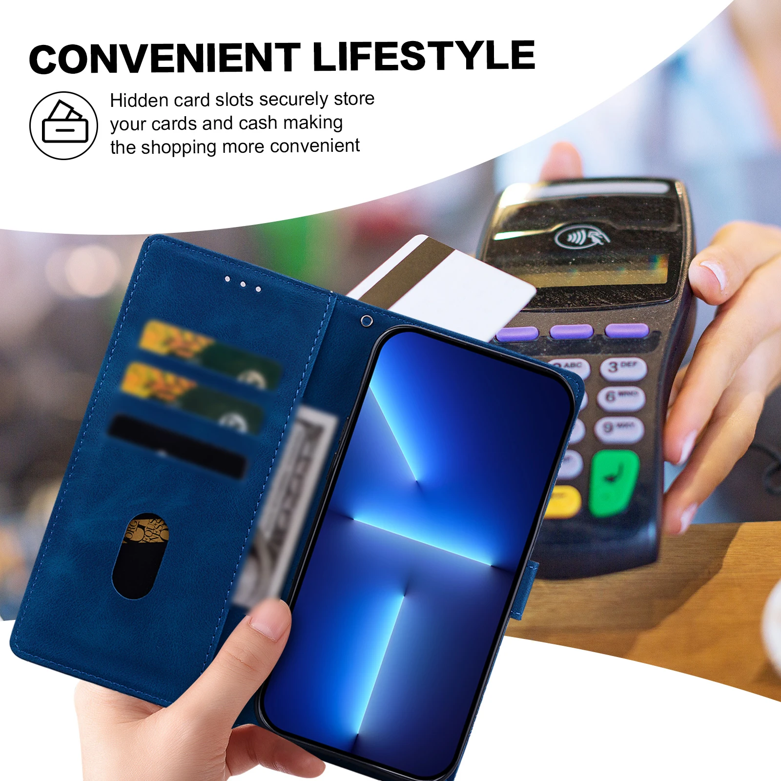 Magnetische Flip-Leder-Mappenhülle für Redmi 14C 14R 13C 12C 10 10C 10A A4 A3 A2 A1 Plus Redmi Note 14 13 Pro Plus 4G/5G – Detail 5