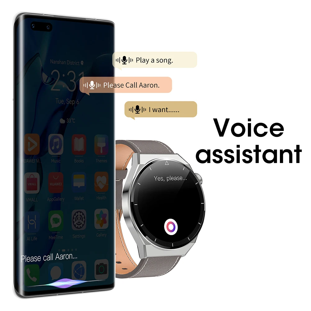 Men Smartwatch GT3 Smart Watch Men Android Bluetooth Call IP68 Waterproof Blood Pressure Fitness Tracker Smartwatch 2024 Women