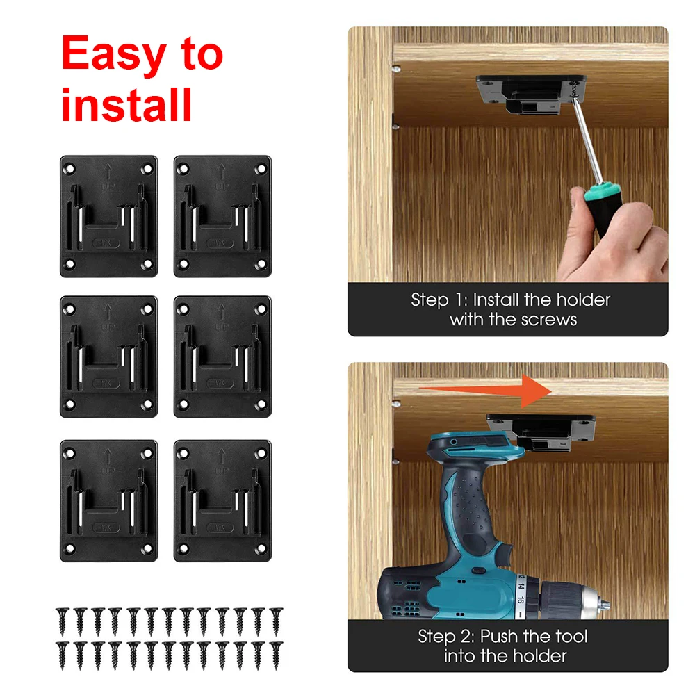 Imagem -06 - Suporte para Ferramentas Dock Mount Rack de Armazenamento para Makita Bosch 18v Dispositivos de Fixação Ranhuras para Suporte de Máquina