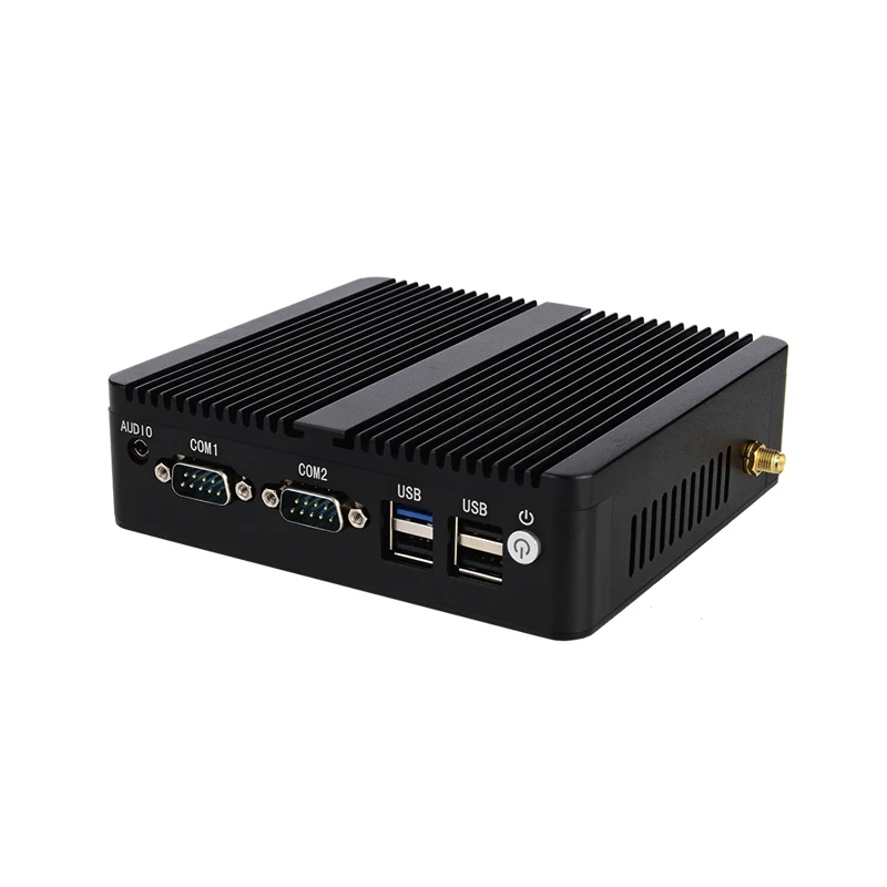Fanless industrial mini computer  N2830 dual network interface card metal shell embedded mini server computer