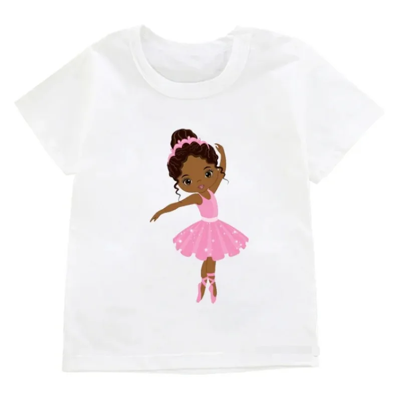 Camiseta con estampado divertido para amantes del Ballet, ropa para niños, camisa blanca Harajuku, ropa Kawaii, novedad de verano