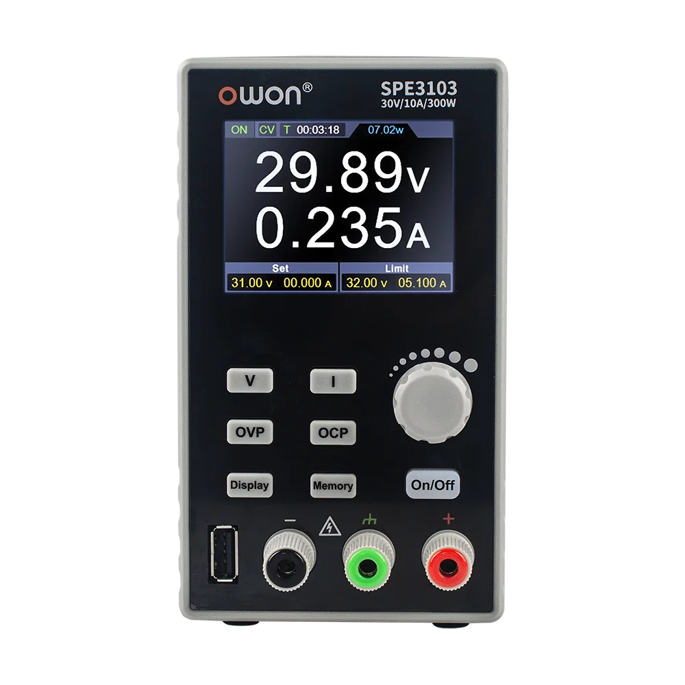 OWON SPE3051 SPE3102 SPE6102 SPE6053 SPE3103 SPE6103 100W-300W 1 CH  DC Power Supply