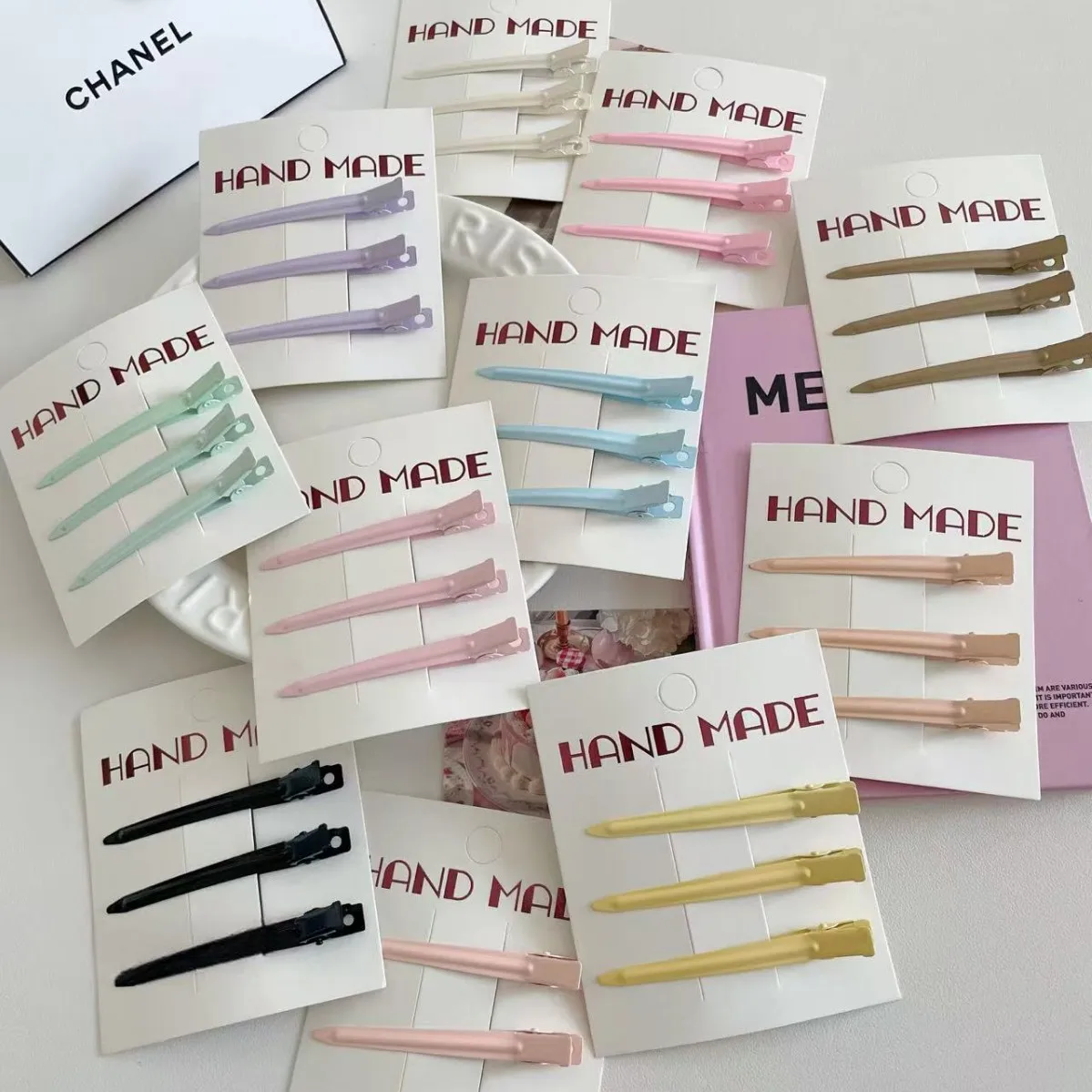 3pcs/set Candy Color Metal Hairpins for Women Girls Sweet Bangs Side Clip Makeup Beauty Hairgrip Broken Hair Styling Accessories
