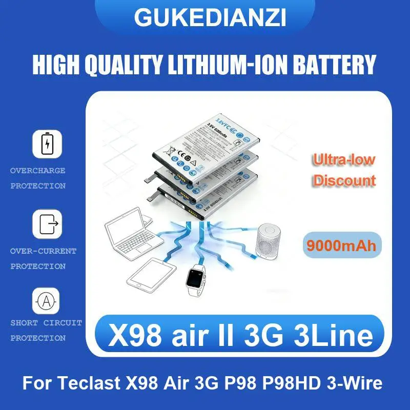 Аккумулятор для Teclast X98 Air 3G P98 P98HD 3-контактный A10 RK2918 одноядерный RK3066 двухъядерный X3 PLUS 7-контактный 9-контактный X2 Pro 11.6 дюймов