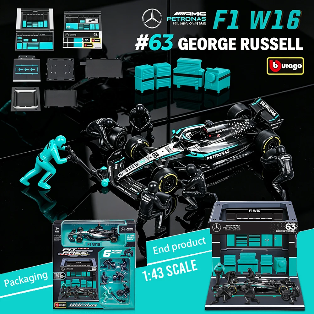 bburago-1-43-2025-f1-mercedes-benz-w16-diy-pit-stop-house-alloy-car-diecast-model-63-george-russell-12-kimi-antonelli-toy